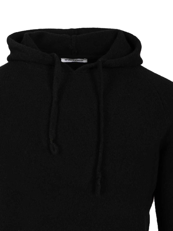 Al Duca D'Aosta Mohair Hooded Sweater Knitwear - Nero | d33edfa84c2bb93ec6344015c8afc0064d02c83b