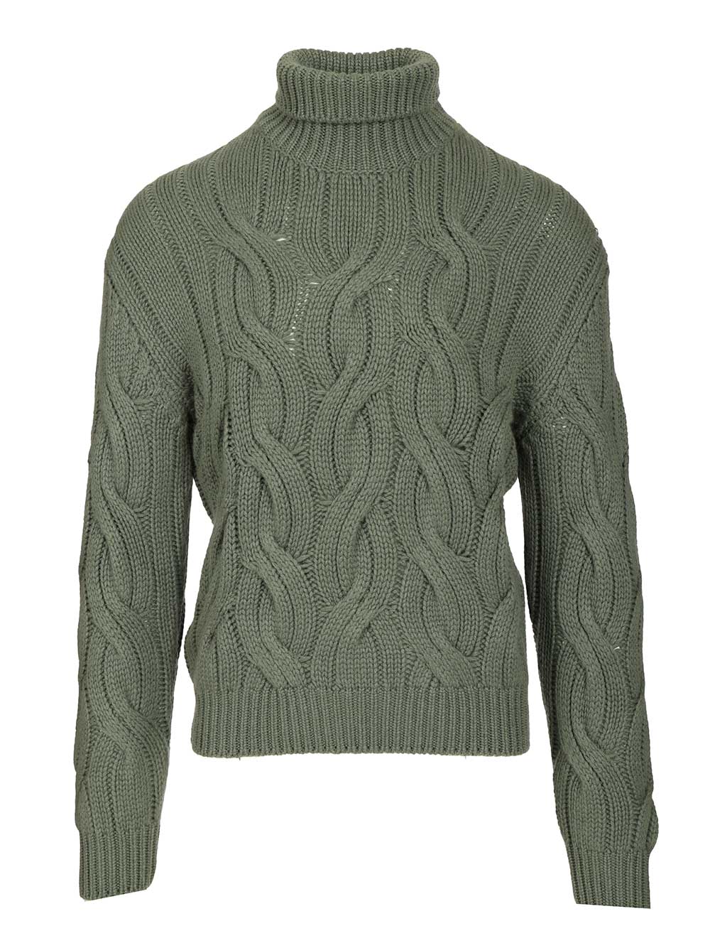 Mauro Ottaviani Cashmere Cable Knit Sweater Knitwear - Verde | 5a9d4392c6440e632de5b68153ba089bd601ed33