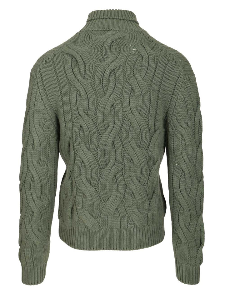 Mauro Ottaviani Cashmere Cable Knit Sweater Knitwear - Verde | b19bec9f824b3c76860f159591b93dbf069641bb