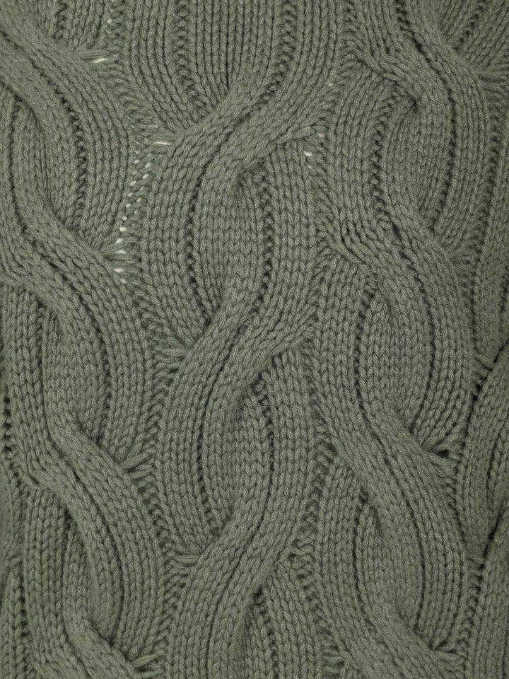Mauro Ottaviani Cashmere Cable Knit Sweater Knitwear - Verde | 5893cf33cc34ecd0eaea77103f2ae900f66cbd80