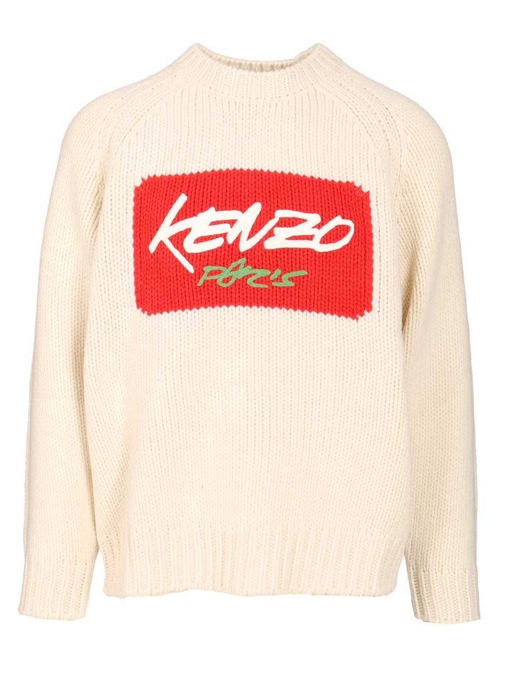 Kenzo Kenzo Futura Sweater Knitwear - Bianco | 115f006c114dfa025ae13945000e2e9703ba8a2b