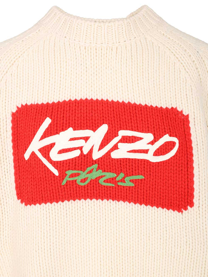 Kenzo Kenzo Futura Sweater Knitwear - Bianco | 07289573103a2e2dcbd0bc5274ae3424b9ed5fe0