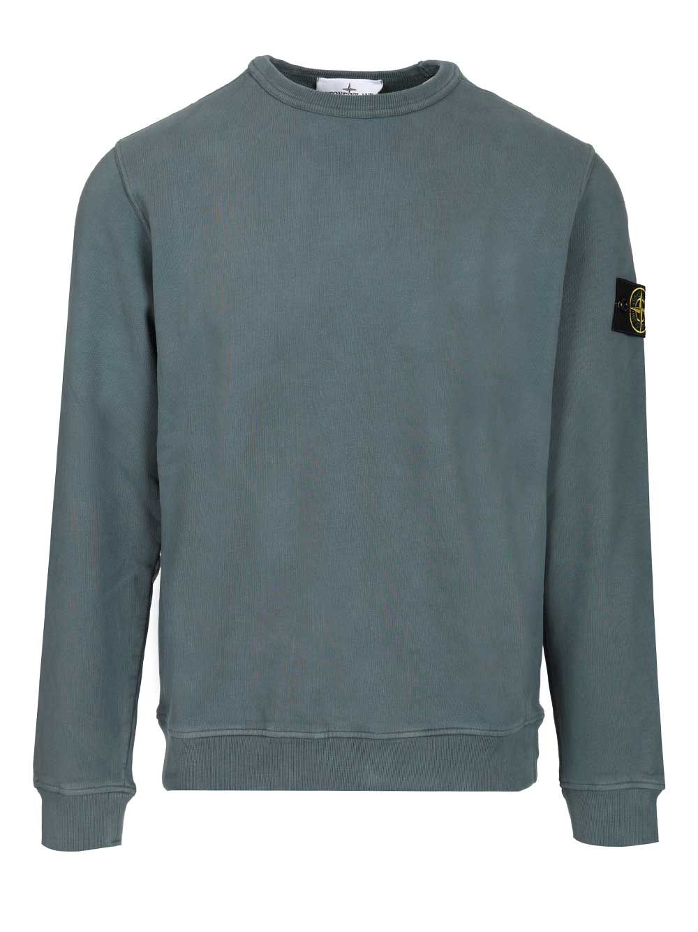 Stone Island Organic Cotton Sweater Sweatshirts - Verde | 4d568122f7ce388e9c390118de9a8b80eeac2c09