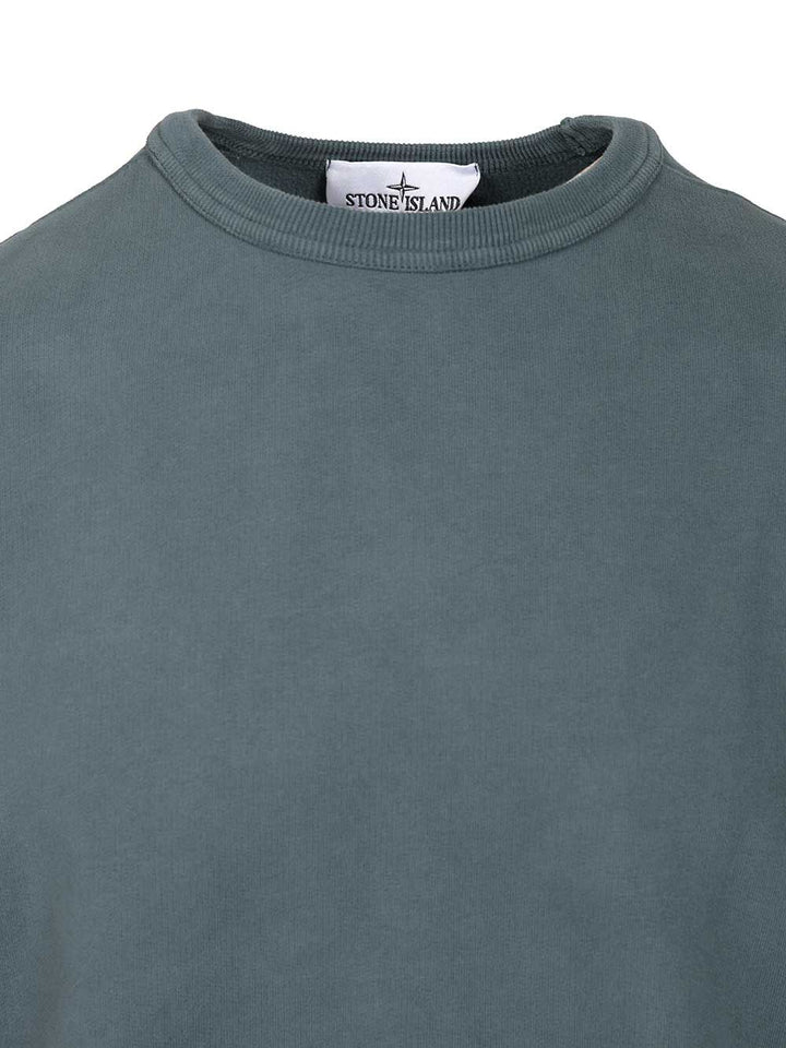 Stone Island Organic Cotton Sweater Sweatshirts - Verde | 3f050a09db16d2aaa32d7c91ad381dca840e6245