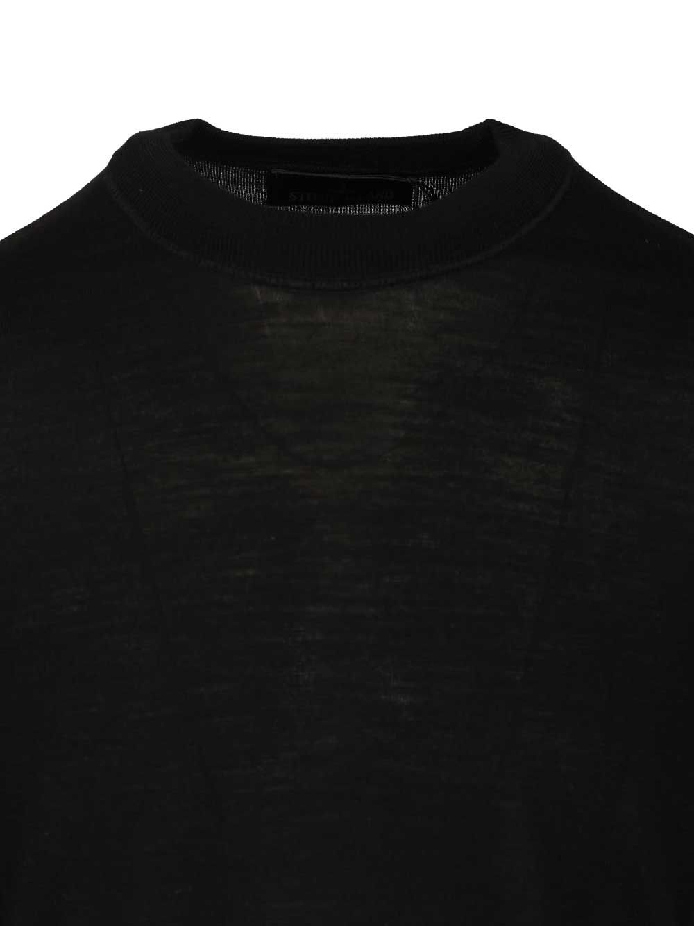 Stone Island Crew Neck Sweater Knitwear - Nero | 8b70004026e2d0be335b7cbae0fa79011a95972f