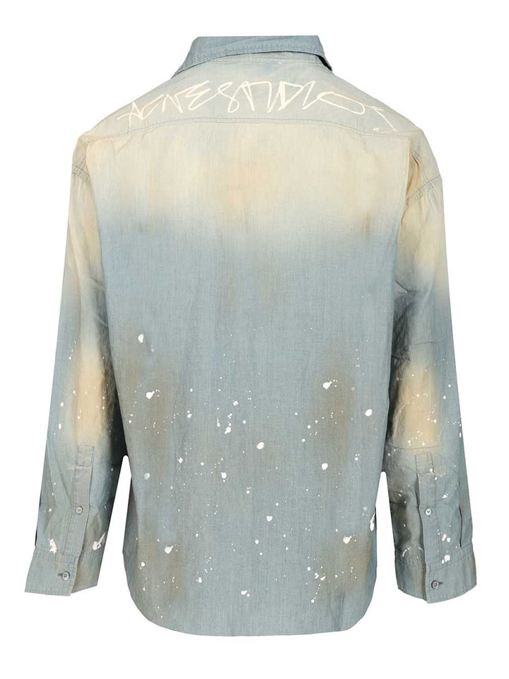 Acne Studios Cotton Shirt Casual - Blu | a8fdef2c7b77e6b03ce2b061406f967fa730e01e