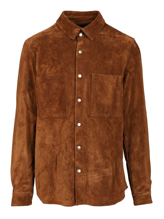 Suede Overshirt Giacche Marrone