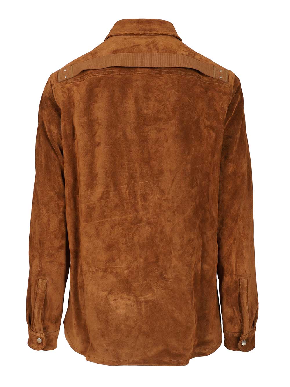 Rick Owens Suede Overshirt Giacche - Marrone | 52ca9a2192fe1b4d5b35704ae3fe6a5e8cd25975