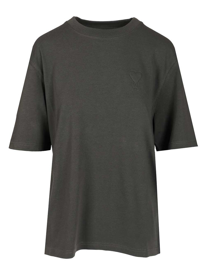Ami Cotton T-Shirt - Nero | de02737924d486b9c9e22134bb7484f596a96c2f