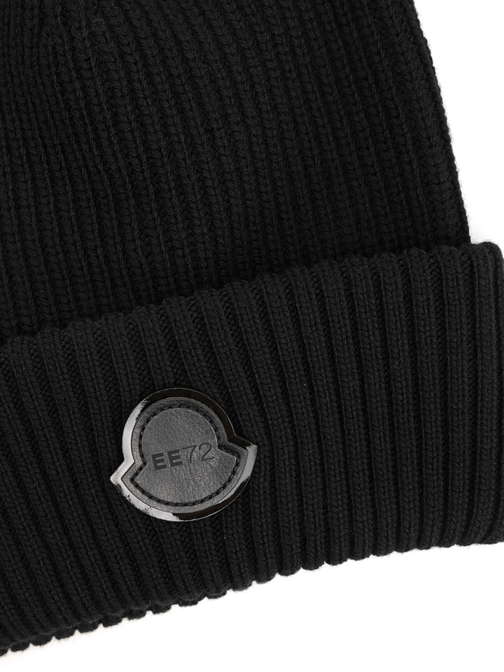 Moncler Genius Virgin Wool Beanie Cappelli - Nero | 544b9f0ebaf3fb54230dea60861500f349ff5578