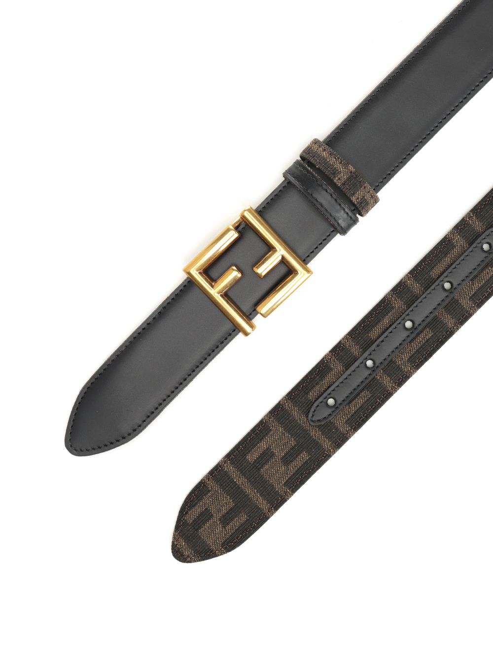 Fendi Reversible Ff Belt Cinture - Marrone | 68c37dba943cbc2ca07e797dbdea9d76b8562f4f