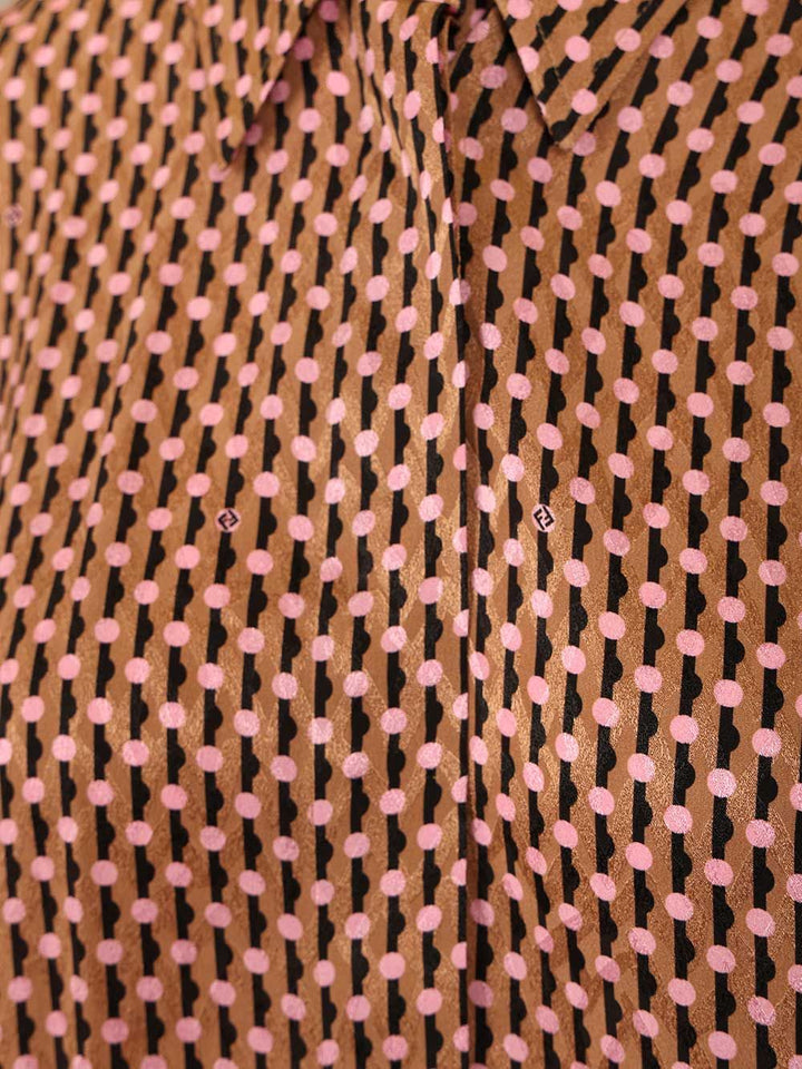Fendi Fendi Dots Jacquard Silk Shirt Shirts - Multicolor | ddab2eabf4263ac77e23fbe1196564b1a59344df