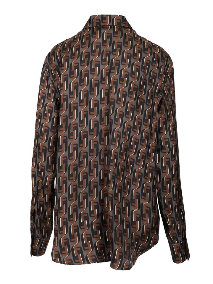Fendi Printed Silk Shirt Shirts - Multicolor | a5c11f3b4ab6416e0f8bf73b902132dc020b781c