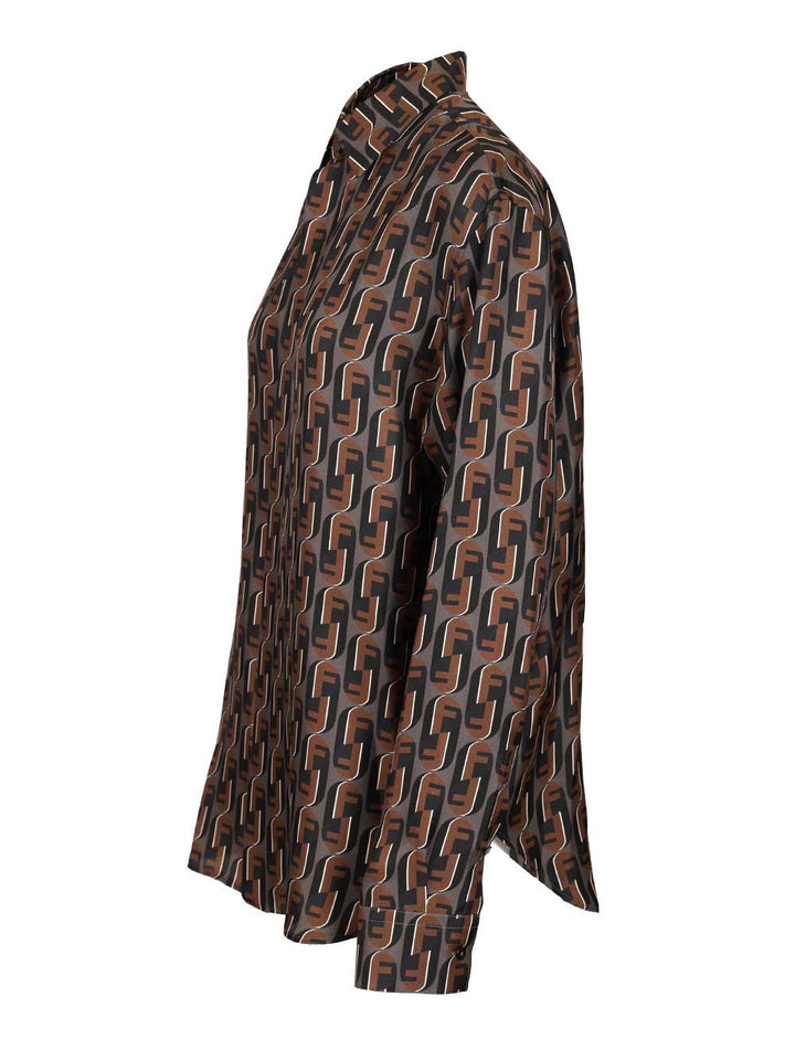 Fendi Printed Silk Shirt Shirts - Multicolor | c0f760f6cb5bc740622d5e7d865f58927a55ee7d