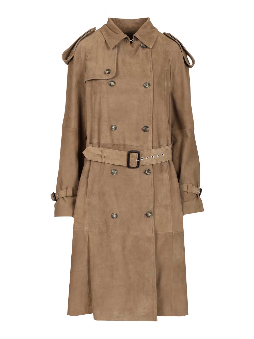 Dfour Suede Trench Coat Giacche - Verde | 324047936159bab199186dc43b6e1561ed0f273d