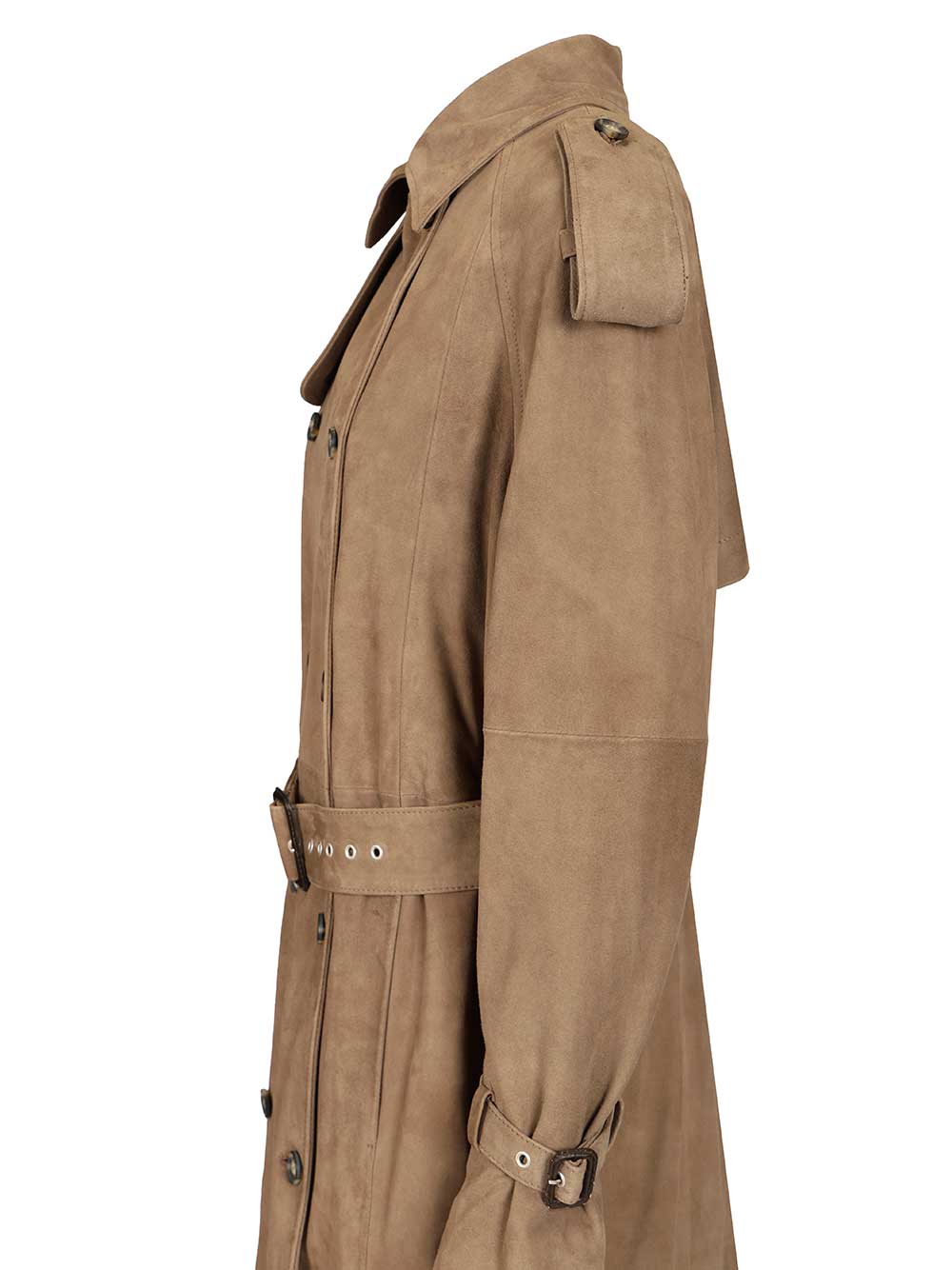 Dfour Suede Trench Coat Giacche - Verde | 4ea05baf001d6807ef55a3f20444b3b37033f8d4