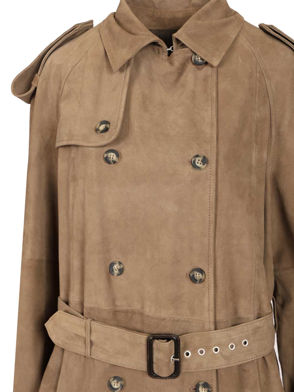 Dfour Suede Trench Coat Giacche - Verde | 8722f8a9ee4073de14b3b36c085e02b9ea776b52