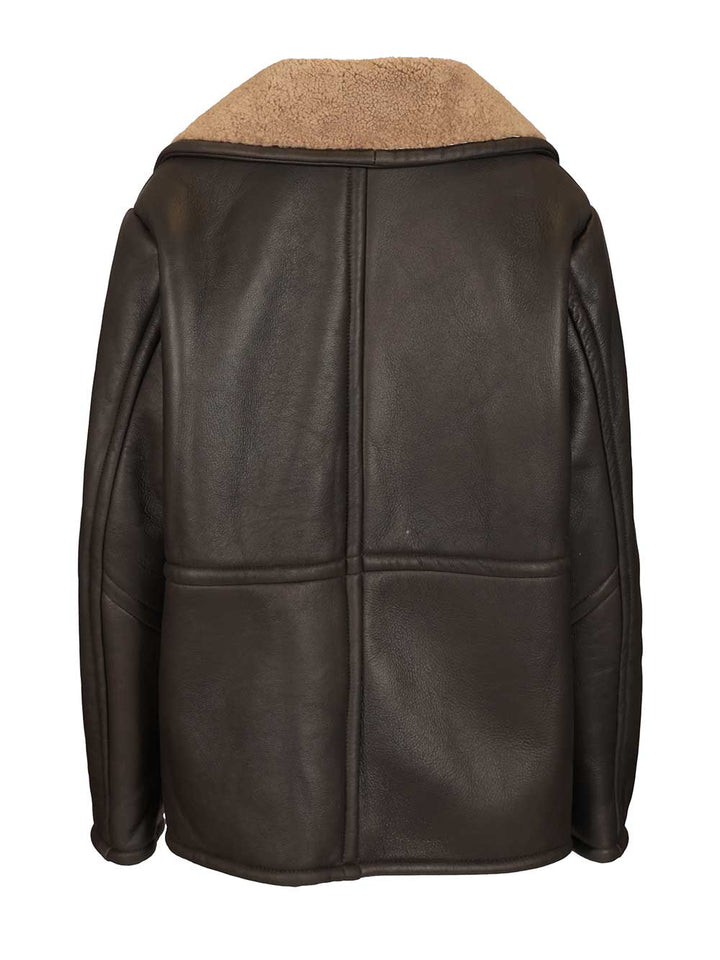 Dfour Shearling Jacket Coats - Marrone | 605fe17b1631a368d3d50cf3cf302e4de0c8e732