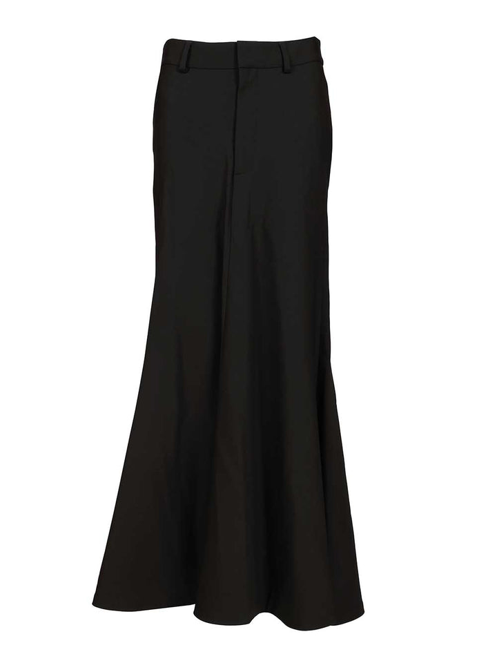Balenciaga Godet Maxi Skirt Gonne - Nero | 59d21f63051ee12841bf85e4184a806ef61893ab