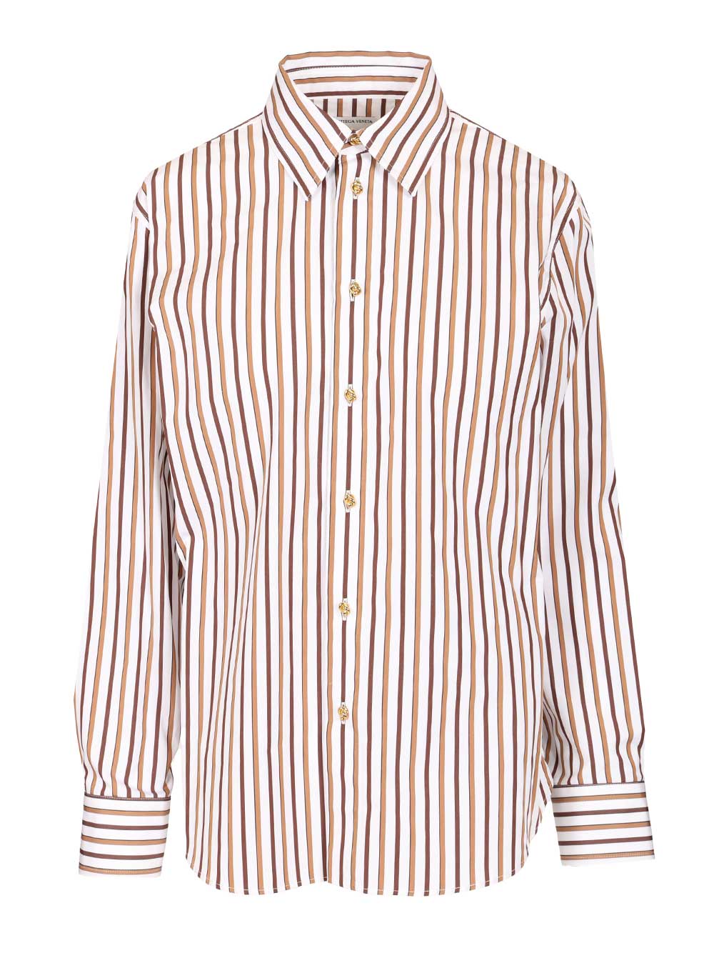 Bottega Veneta Striped Cotton Poplin Shirt Shirts - Multicolor | 0009d2e5efb628460c23aa63b3d39da080514109