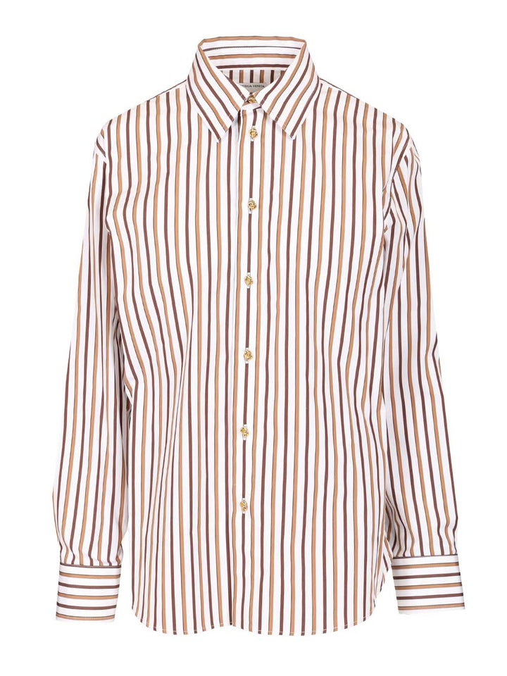 Bottega Veneta Striped Cotton Poplin Shirt Shirts - Multicolor | 0009d2e5efb628460c23aa63b3d39da080514109