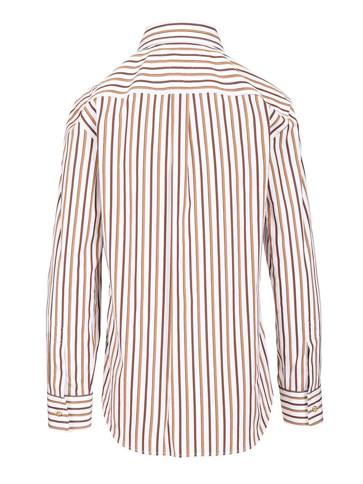 Bottega Veneta Striped Cotton Poplin Shirt Shirts - Multicolor | 1fec00063269e9d0384b1615afc055feed1abd56