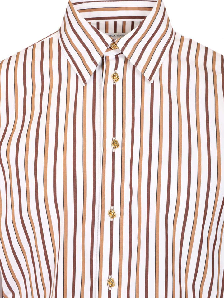 Bottega Veneta Striped Cotton Poplin Shirt Shirts - Multicolor | 980a4d9cf4d428dc71be8153beca27d4bf5445eb