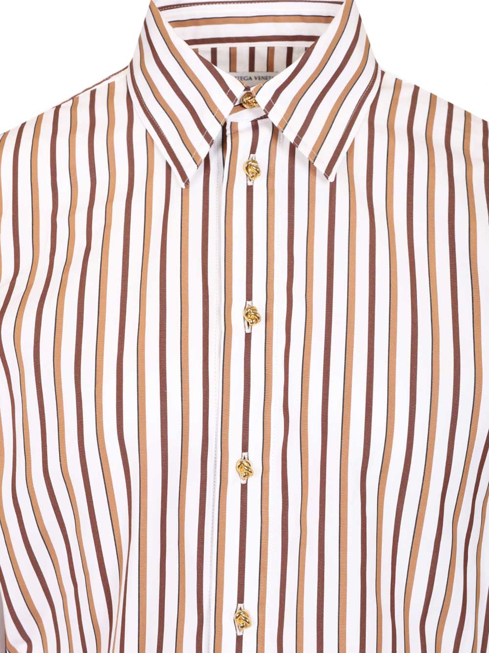 Bottega Veneta Striped Cotton Poplin Shirt Shirts - Multicolor | 980a4d9cf4d428dc71be8153beca27d4bf5445eb