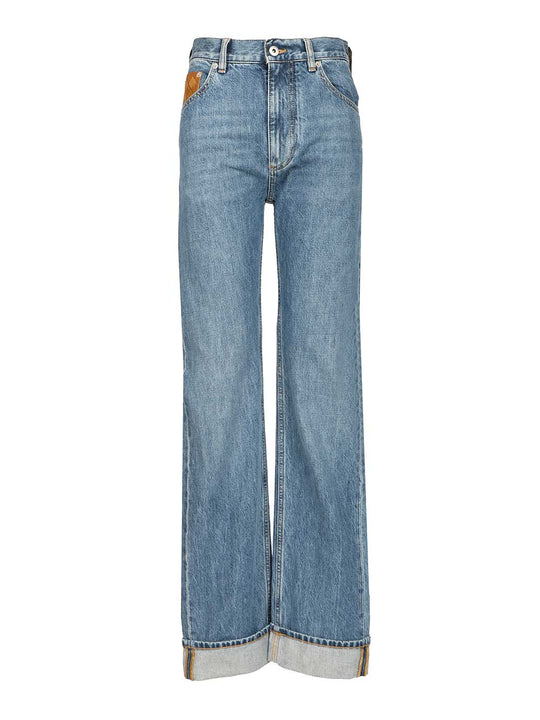 Straight-Leg Jeans Blu