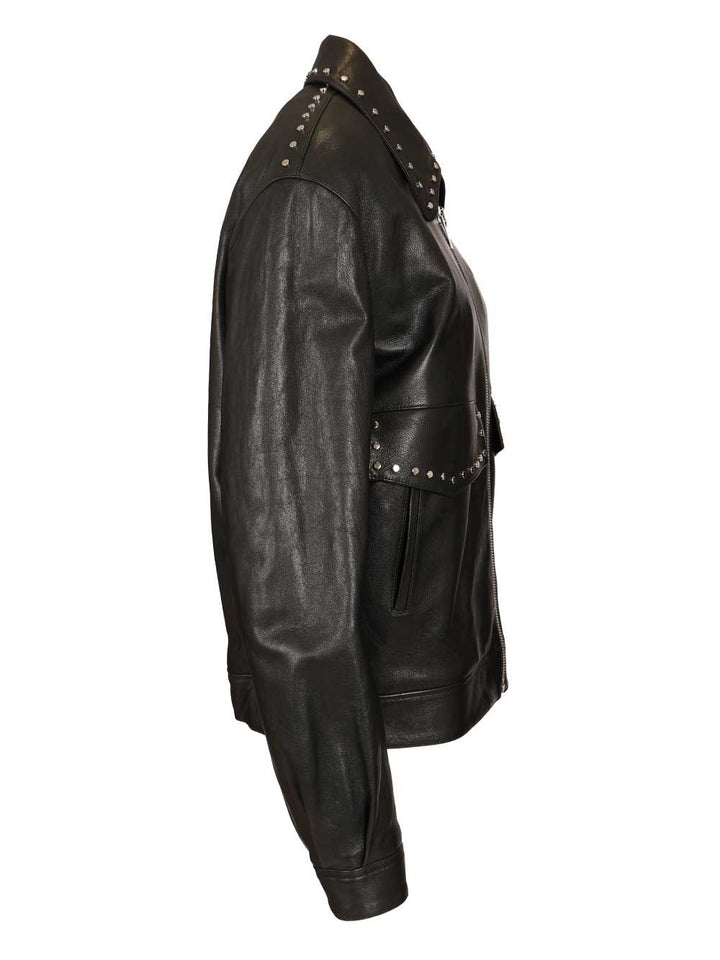Mcqueen Leather Aviator Jacket Giacche - Nero | ff728484672ebf6d41effd50a368bba29f444801