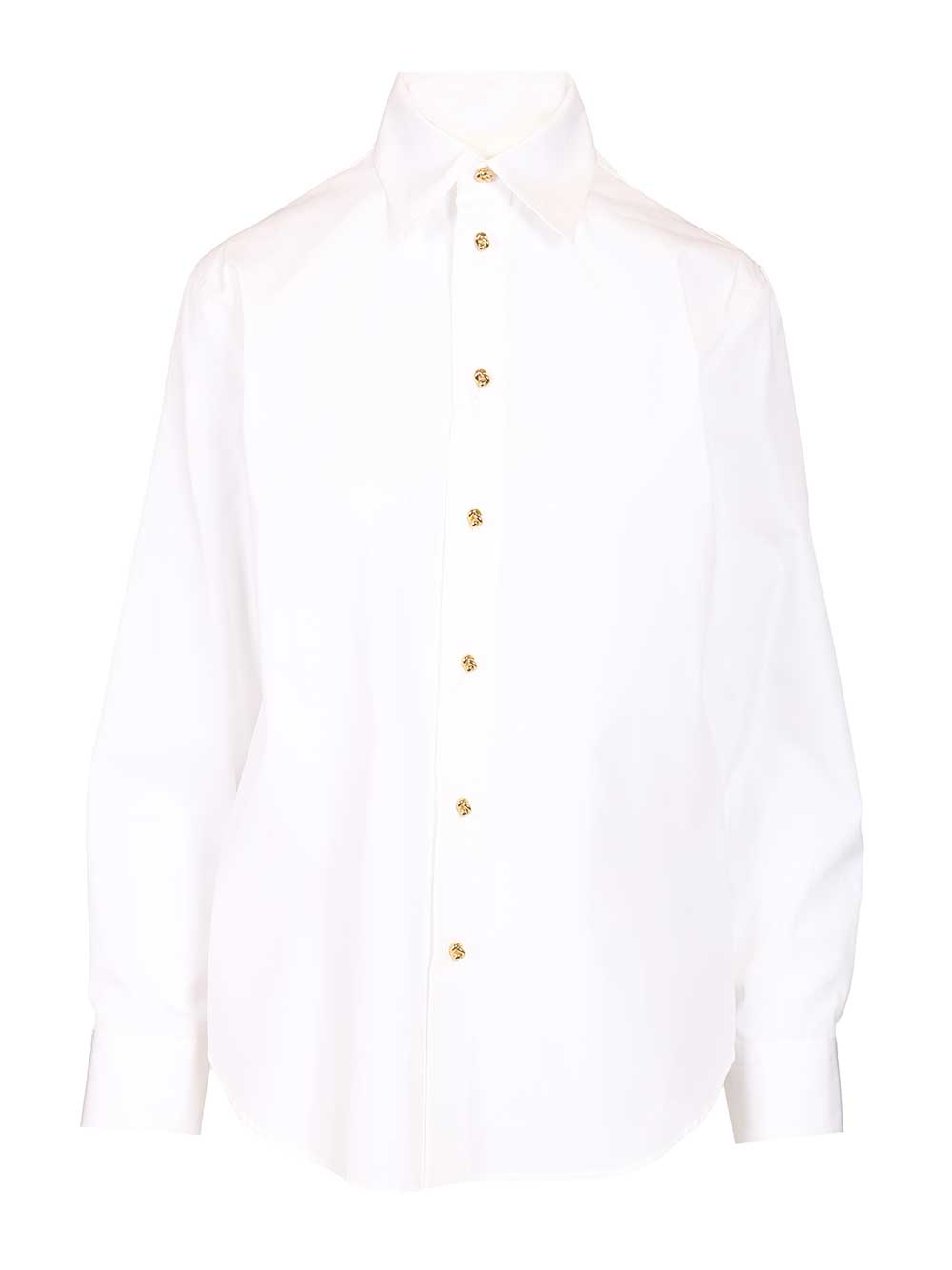 Bottega Veneta Cotton Shirt Shirts - Bianco | a60382fd53515b053e8bef76d458be1d1598e7af
