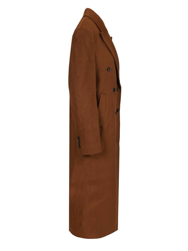 Loulou De Saison Rosco Double-Breasted Coat Coats - Marrone | d3b2e49aecf62237669ddb04bf05bbf2ab34548a