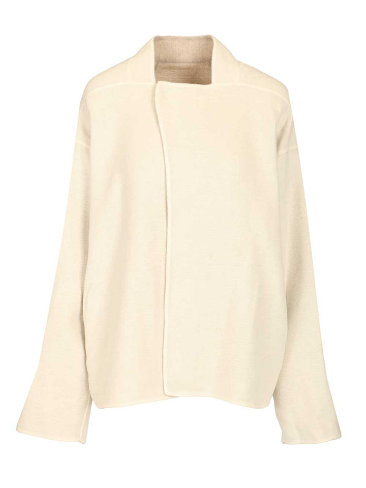 Rick Owens Island Jacket Coats - Bianco | 40aa9546230655d43f8a17850c698baf816f4702