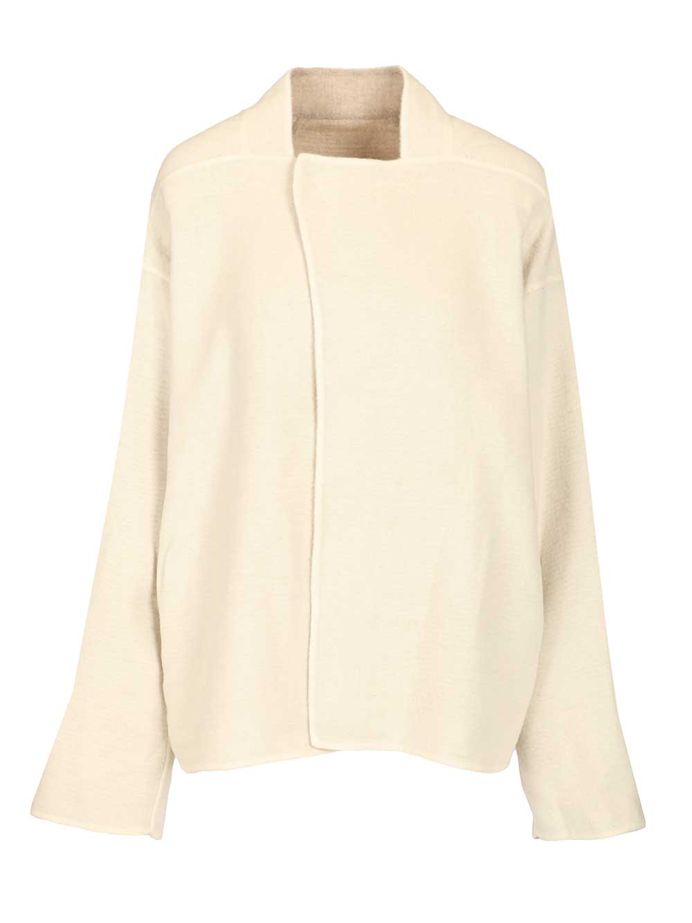 Rick Owens Island Jacket Coats - Bianco | 40aa9546230655d43f8a17850c698baf816f4702