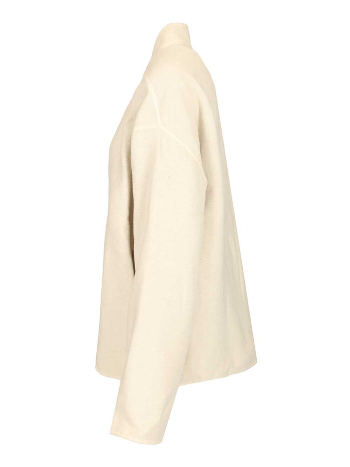 Rick Owens Island Jacket Coats - Bianco | d41175400876e17bff5107c861ac8157794eae58