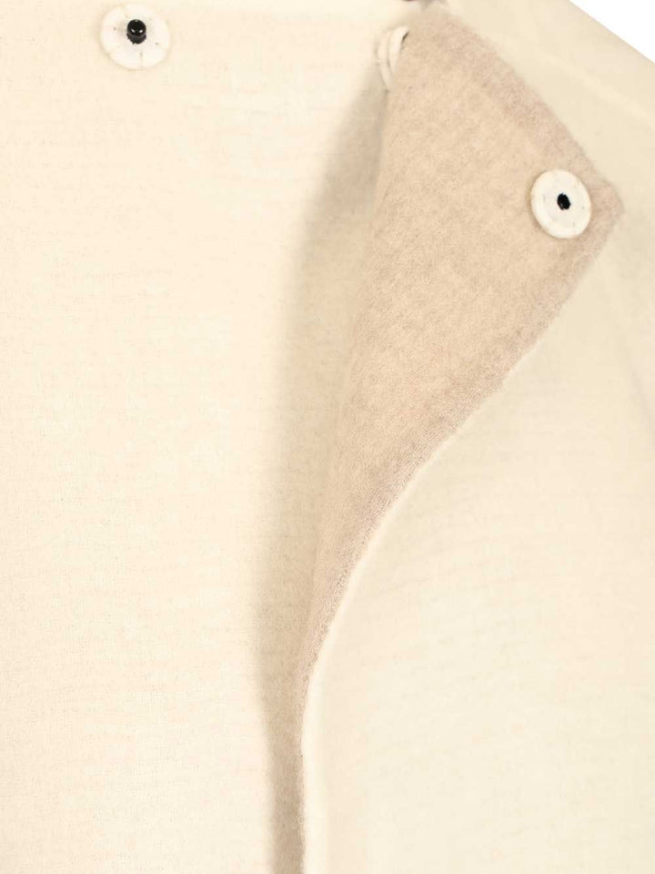 Rick Owens Island Jacket Coats - Bianco | 05226bab93928eff24e47eb5396c2cad736b5f5e