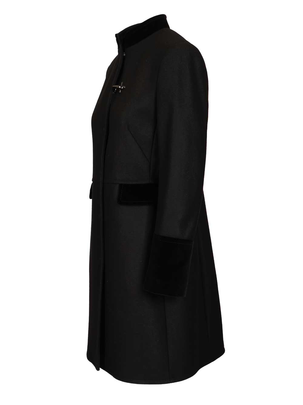 Fay Wool Coat Coats - Nero | 4091858a8d12fe20ade93815e743b2bef51a74d5