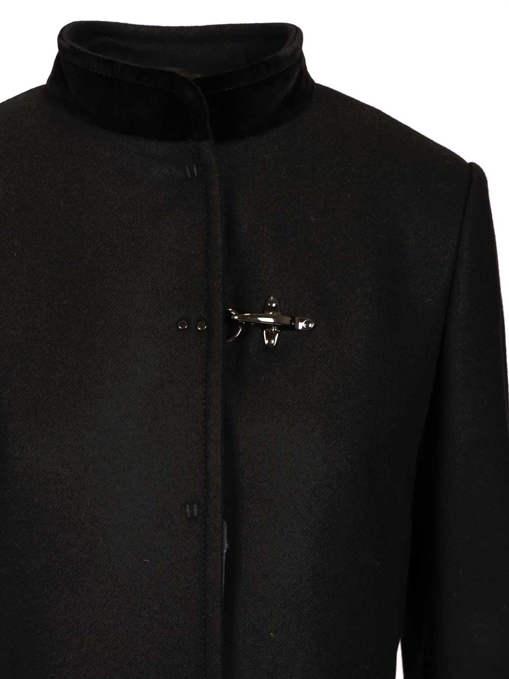 Fay Wool Coat Coats - Nero | 33dd8930bda095db5100c1f7aa96a4e47be0eb6c
