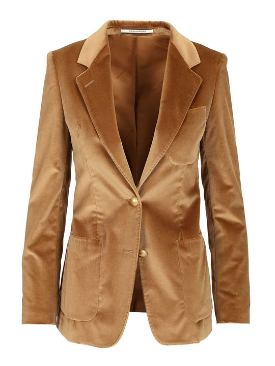 Single-Breasted Blazer Giacche Beige