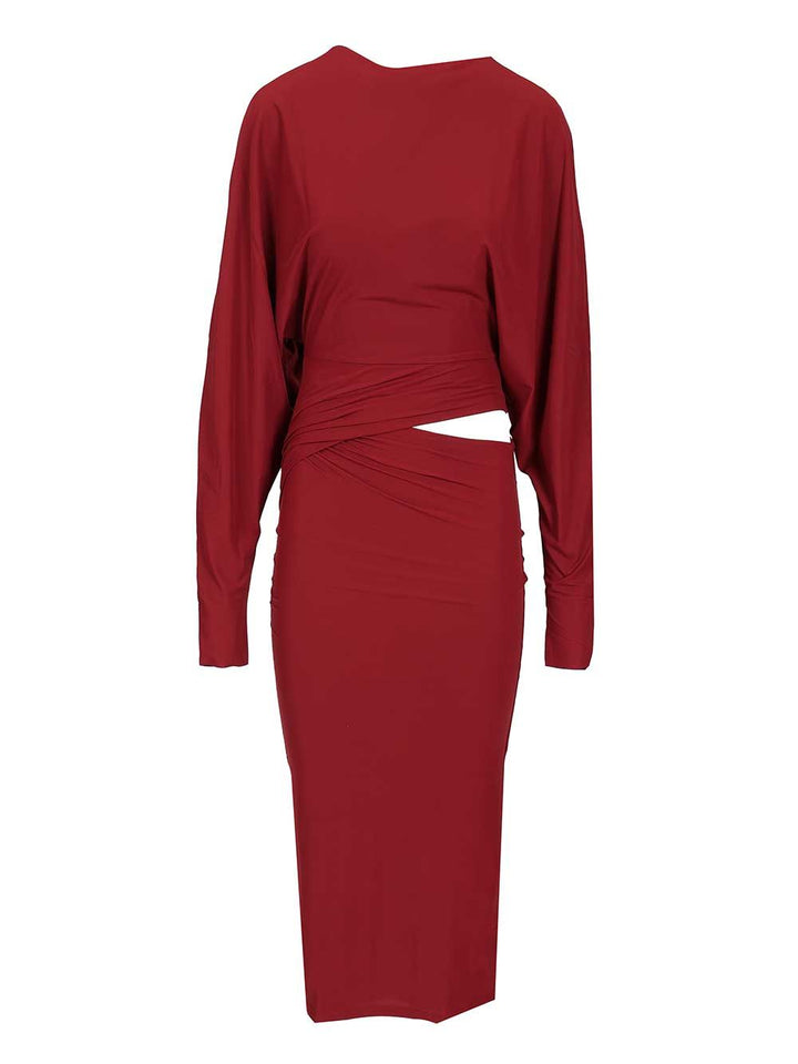 Amazuin Midi Dress Karen Abiti - Bordeaux | 10dd0e0461b28ade5ad0e4f50660e5a459cf3815