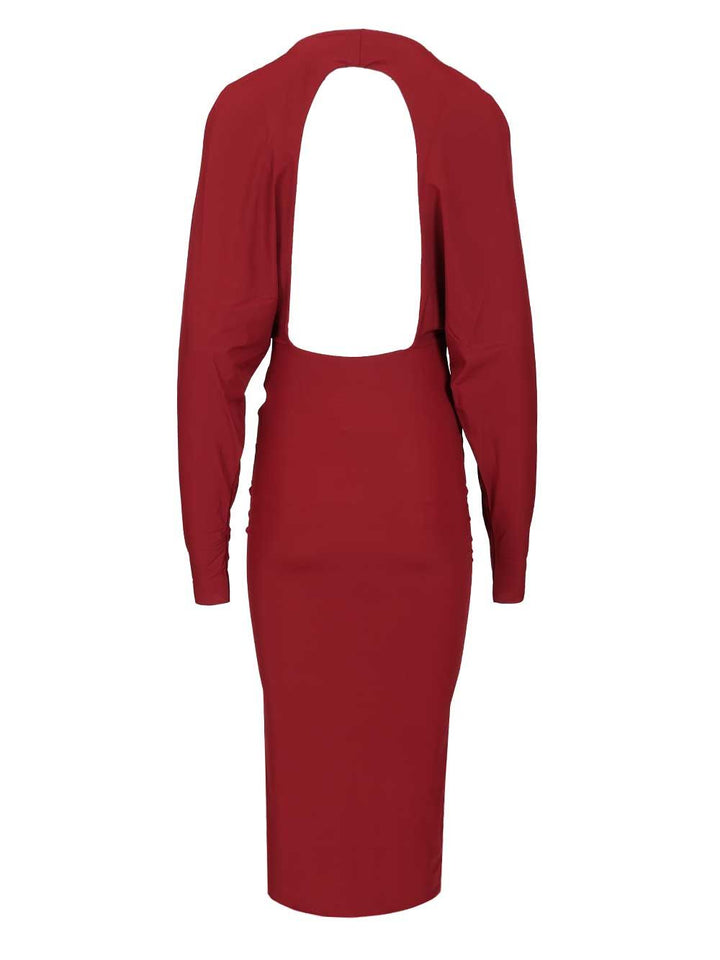 Amazuin Midi Dress Karen Abiti - Bordeaux | 48743579f65fb8b0508d189b425eb998dac5d4fb