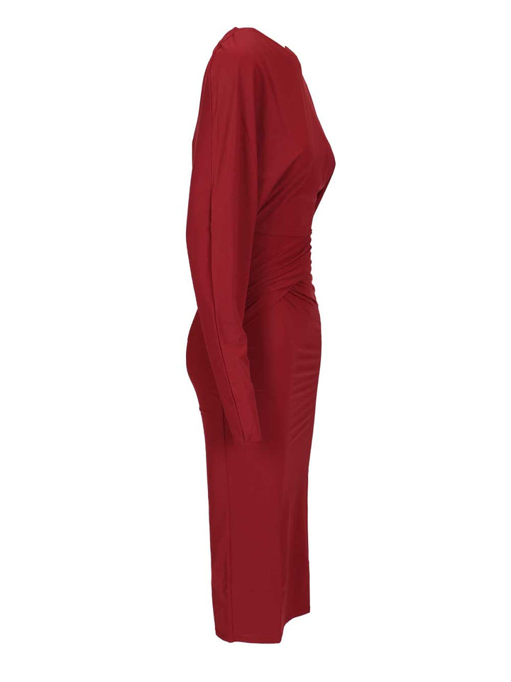 Amazuin Midi Dress Karen Abiti - Bordeaux | 645414e518eca7cc49f42ee93741eeca5bd9bab6