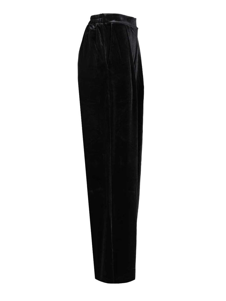 Amazuin Gal Velvet Trousers - Nero | fa5743e20324434617904726a6f4b2a9c288bf24