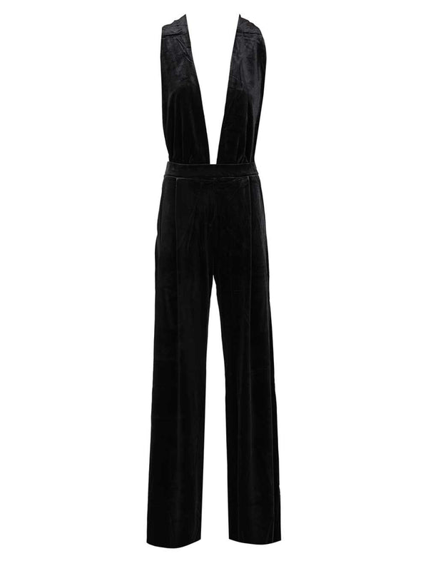 Gily Velvet Jumpsuit Jewelry Black
