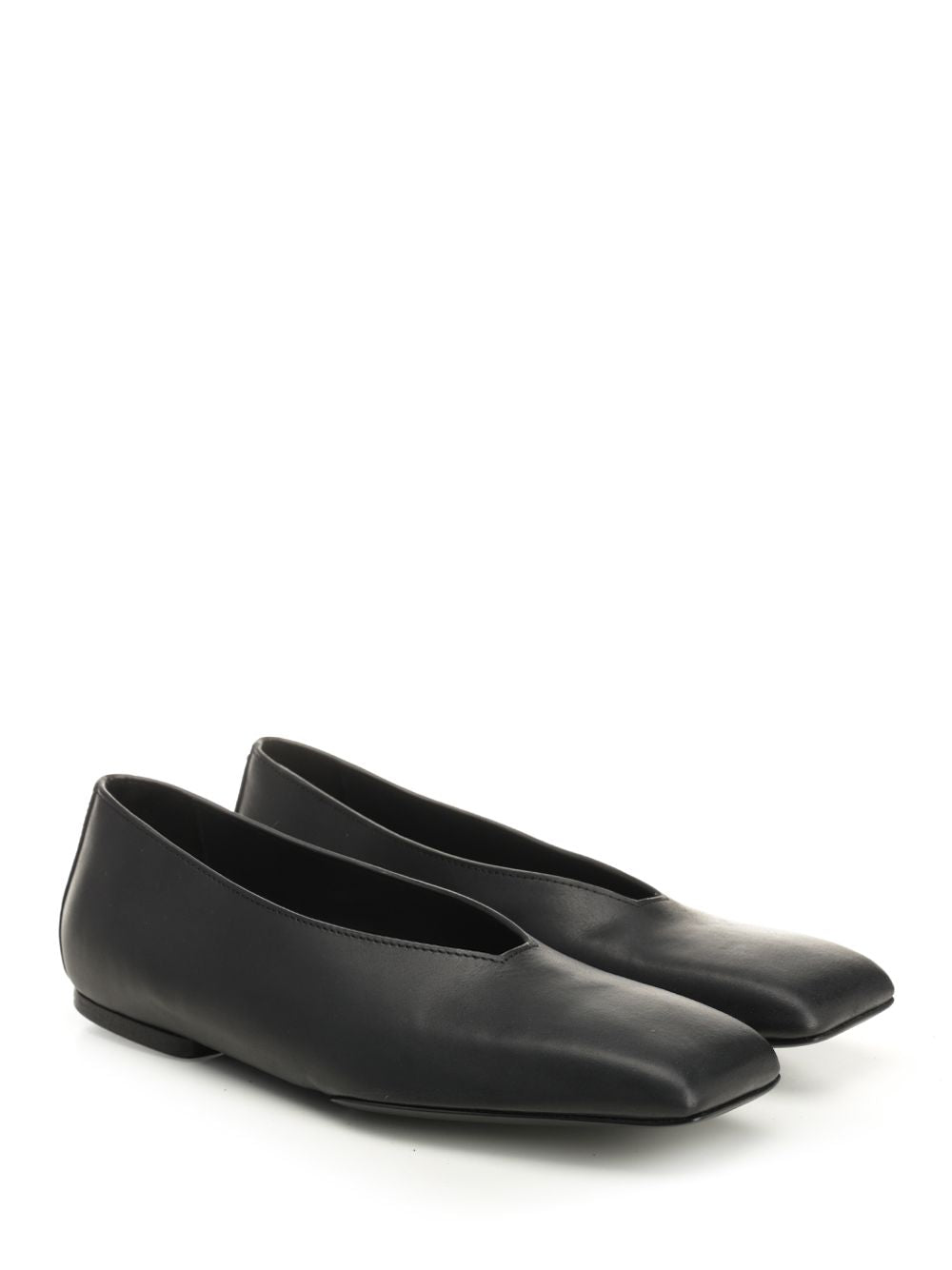 Rick Owens Leather Ballerinas Scarpe basse - Nero | edef81a76c45f354be1e04e175f66fb4e0686400