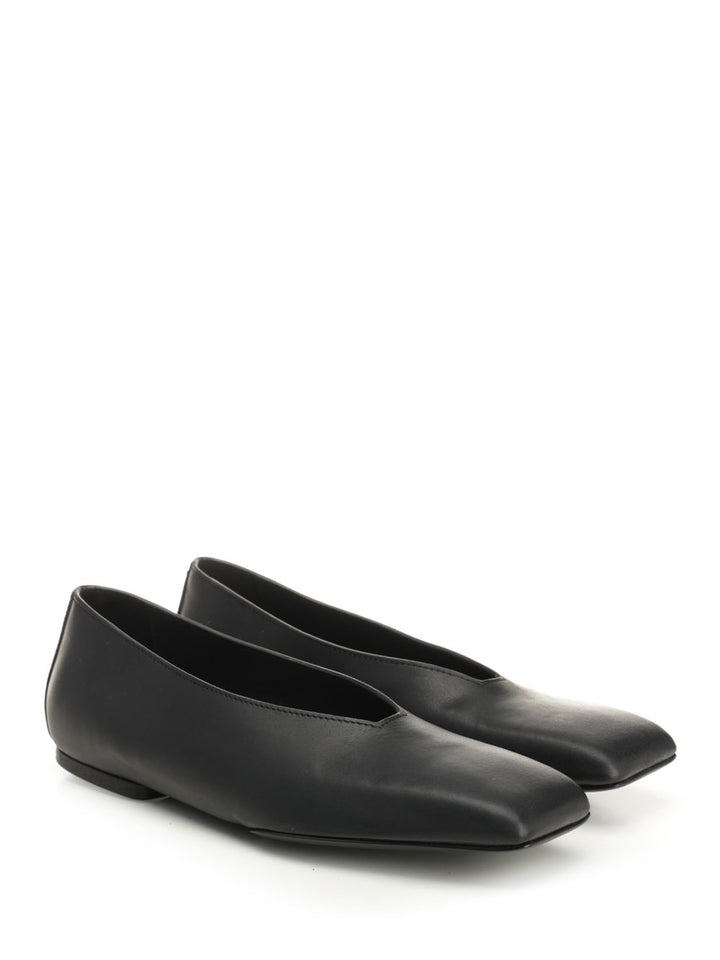 Rick Owens Leather Ballerinas Scarpe basse - Nero | edef81a76c45f354be1e04e175f66fb4e0686400