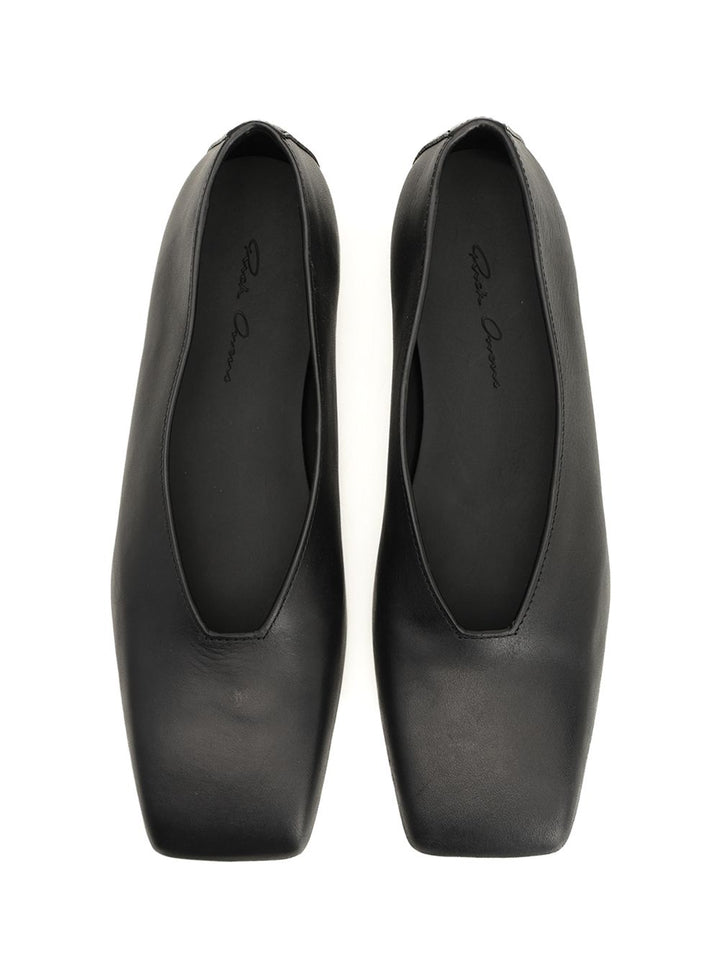 Rick Owens Leather Ballerinas Scarpe basse - Nero | 1a83fdec0f95a795451a1658458bd3899b2bdcad