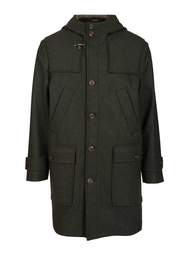 Fay Wool And Cashmere Coat Giacche - Verde | da106b5dcb3fa6260e71b23d31fea1c17dddb7ba