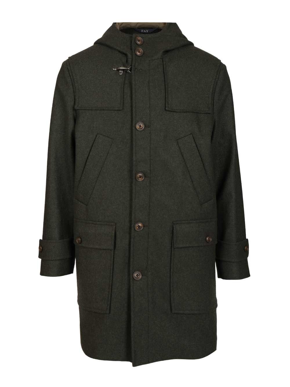 Fay Wool And Cashmere Coat Coats - Verde | e3fe3bc3efd9b2223e695eab8b86731445f0689d