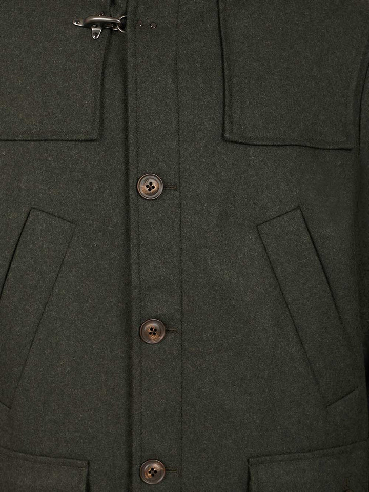 Fay Wool And Cashmere Coat Giacche - Verde | 731b1252adc60b796bbd01aeb3bd9e5d3fbd825e